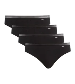 Lot de 4 slips homme en coton stretch Noir EcoDim