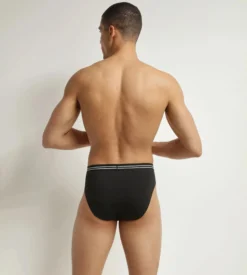 Lot de 4 slips homme en coton stretch Noir EcoDim