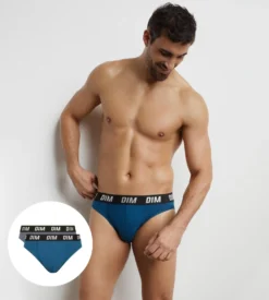 Lot de 2 slips homme à thermorégulation active Bleu Regul Activ