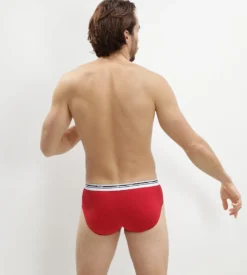 Lot de 3 slips rouge et bleu pour homme Classic Colors