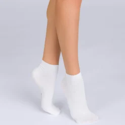 Lot de 2 socquettes courtes blanches Skin Femme