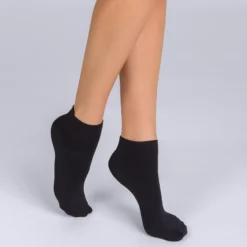 Lot de 2 socquettes courtes noires Skin Femme