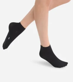 Lot de 2 socquettes noires seconde peau Femme