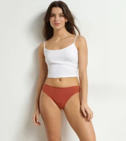 Lot de 2 tangas femme Blanc et Brun Body Touch Easy