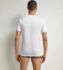 Lot de 2 t-shirts homme en coton bio Blanc à col V Dim Good