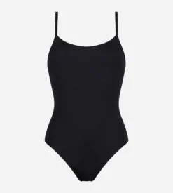 Maillot de bain menstruel 1 pièce Noir flux léger à moyen Dim Protect