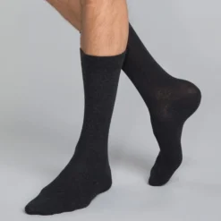 Mi-chaussettes coton X3 anthracite Homme Basic Coton