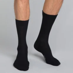 Mi-chaussettes coton X3 noir Homme Basic Coton