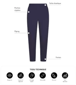 Pantalon de sport chino homme Bleu Nuit Dim Move