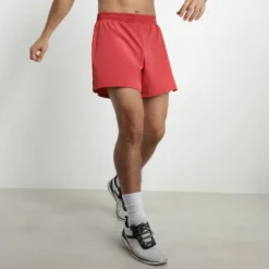 Short de sport homme en matière aérée Rouge Dim Move