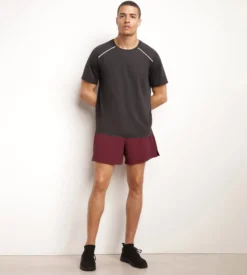 Short de sport homme en matière aérée Bordeaux Dim Move