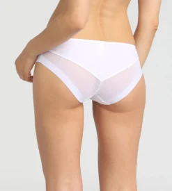 Slip femme en microfibre et tulle blanc Generous de Dim