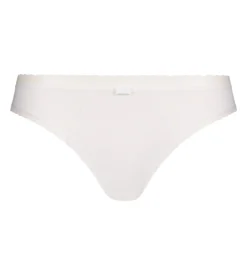 Slip femme en microfibre et tulle Blanc Dim Daily Confort