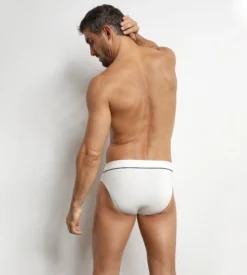 Slip homme en coton modal Blanc Écru Dim Gentleman