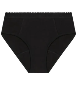 Slip menstruel fille coton bio Noir Flux très abondant Dim My Protect