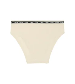 Slip pour fille en tissu côtelé Beige à ceinture noire Dim Icons