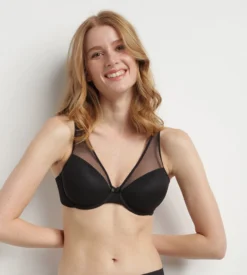 Soutien-gorge ampliforme invisible noir Generous Limited Edition Dim