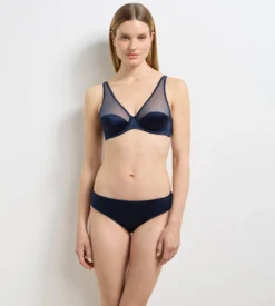 Soutien-gorge à armatures bleu foncé Dim x Ines de la Fressange