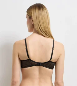 Soutien-gorge à armatures dentelles noir rayé Holiday