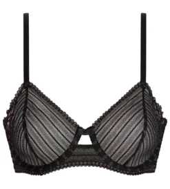 Soutien-gorge à armatures dentelles noir rayé Holiday