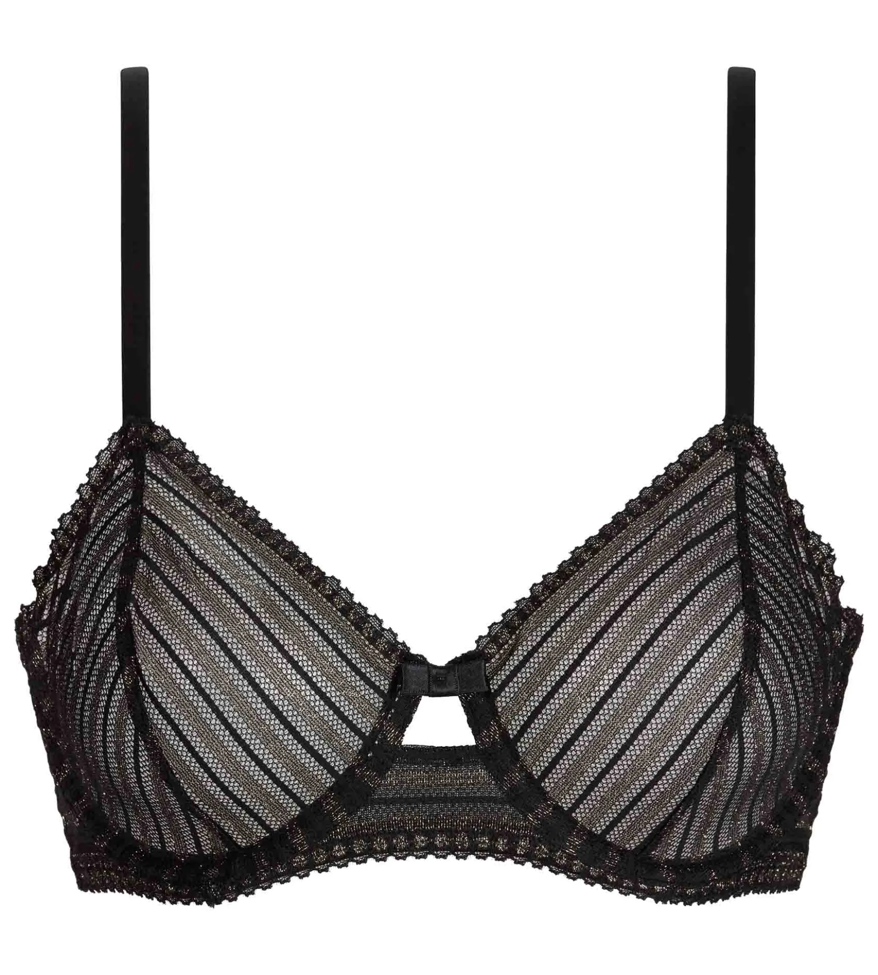 Soutien-gorge à armatures dentelles noir rayé Holiday