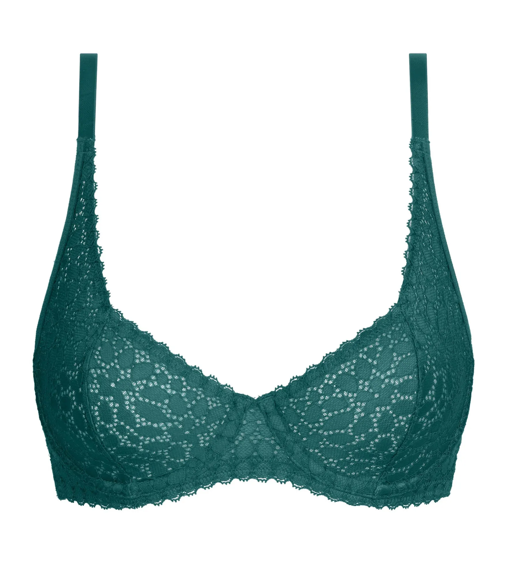 Soutien-gorge à armatures en dentelle florale vert Daily Dentelle