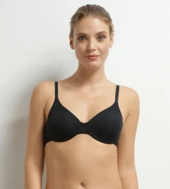 Soutien-gorge à armatures en microfibre Noir Dim Invisible