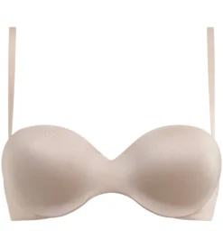 Soutien-gorge bandeau à bretelles amovibles en microfibre nude Dim