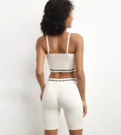 Soutien-gorge bandeau en modal polyamide Beige sans armature Dim Icons Seamless