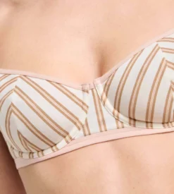 Soutien-gorge corbeille à armatures crème rose Dim x Ines de la Fressange