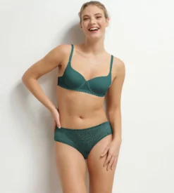 Soutien-gorge corbeille à armatures en microfibre vert Daily Dentelle