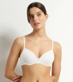 Soutien-gorge corbeille en microfibre Blanc Dim Invisible