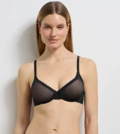 Soutien-gorge corbeille en tulle Noir Dim Body Touch Cheeky