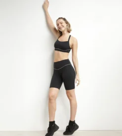 Soutien-gorge de sport en microfibre sculptante noire Dim Move