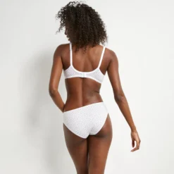Soutien-gorge emboitant en coton bio et tulle motif pois Generous