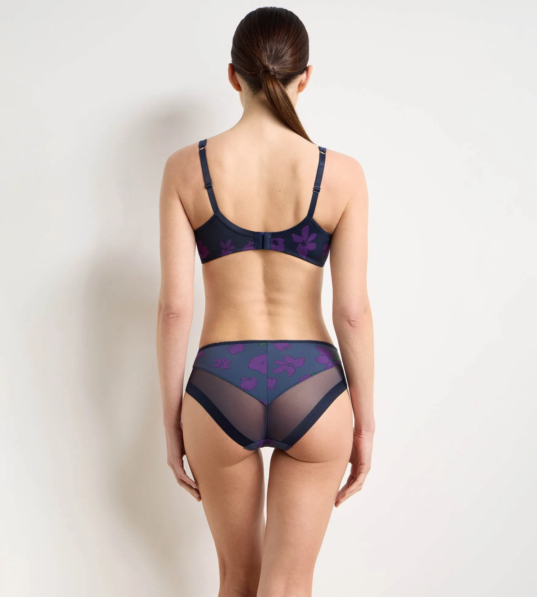 Soutien-gorge emboîtant à armatures floral violet Generous Classic