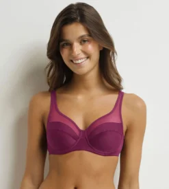Soutien-gorge emboîtant à armatures Bordeaux Generous