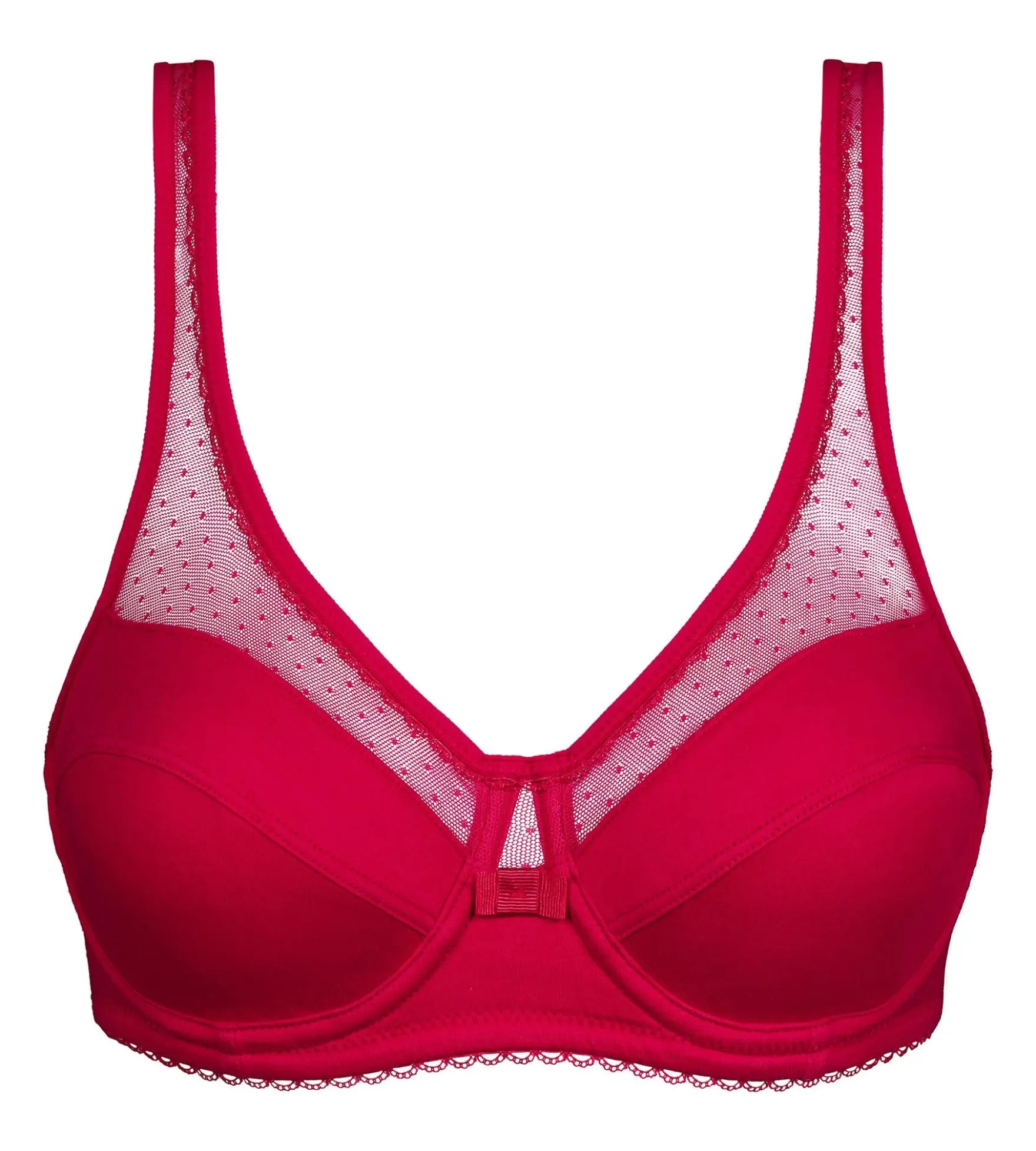 Soutien-gorge emboîtant avec armatures Rouge Generous Coton Bio Dim
