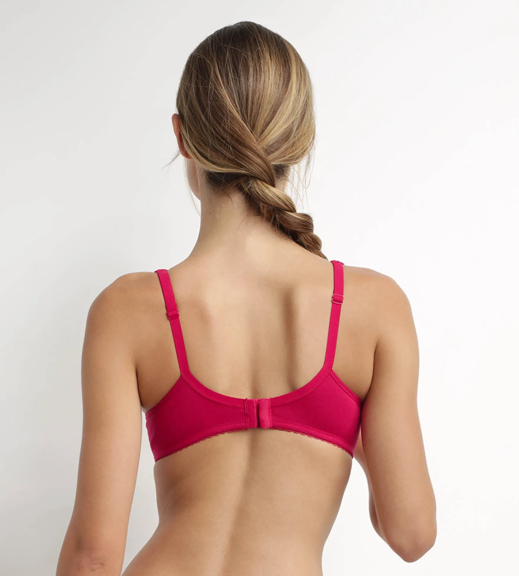 Soutien-gorge emboîtant avec armatures Rouge Generous Coton Bio Dim