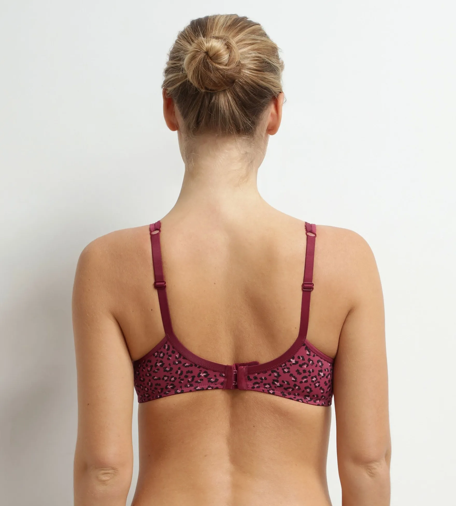 Soutien-gorge emboîtant en microfibre et tulle Rouge Marron Generous