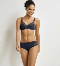 Soutien-gorge emboîtant Generous en microfibre et tulle Gris bleu formel