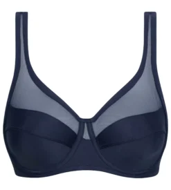 Soutien-gorge emboîtant Generous en microfibre et tulle Gris bleu formel