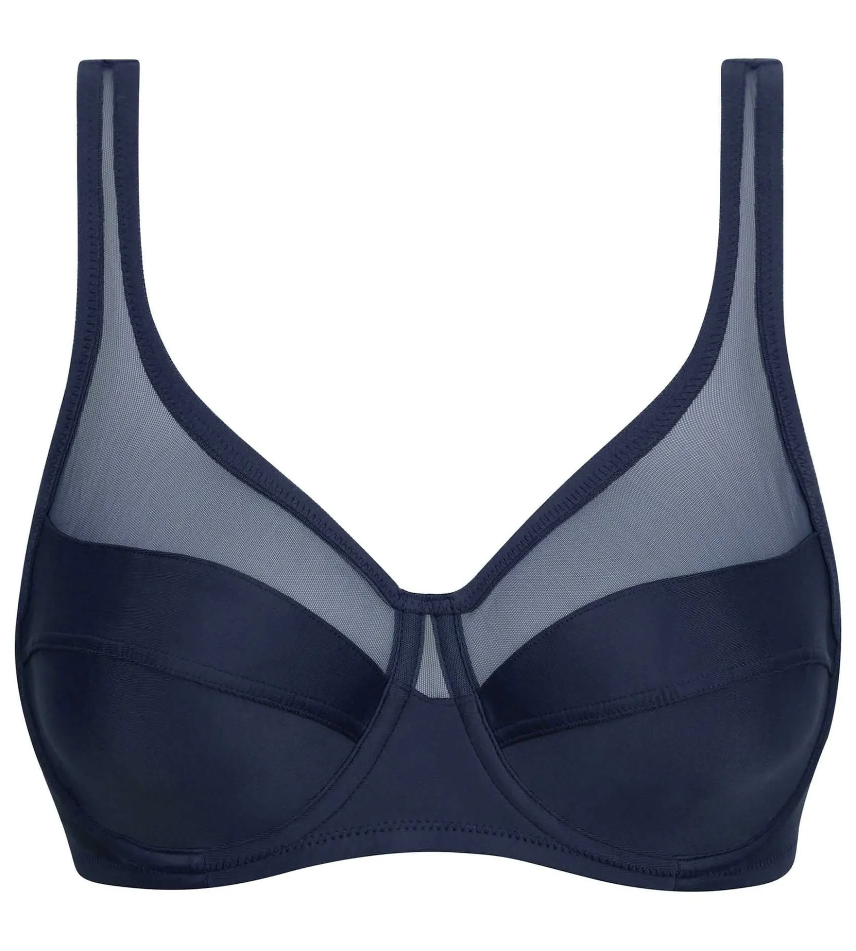 Soutien-gorge emboîtant Generous en microfibre et tulle Gris bleu formel