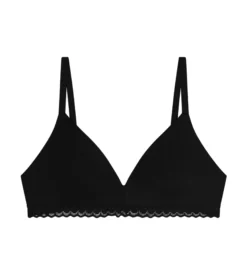 Soutien-gorge fille sans armature microfibre et dentelle Noir Daily