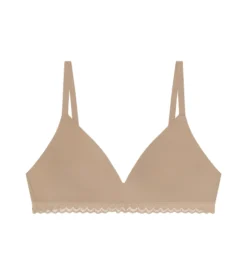 Soutien-gorge fille sans armature microfibre et dentelle Nude Daily