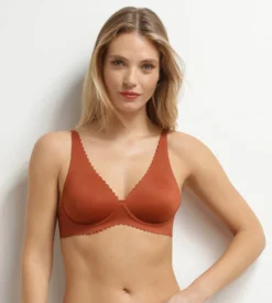 Soutien-gorge foulard à armatures en microfibre brun Body Touch