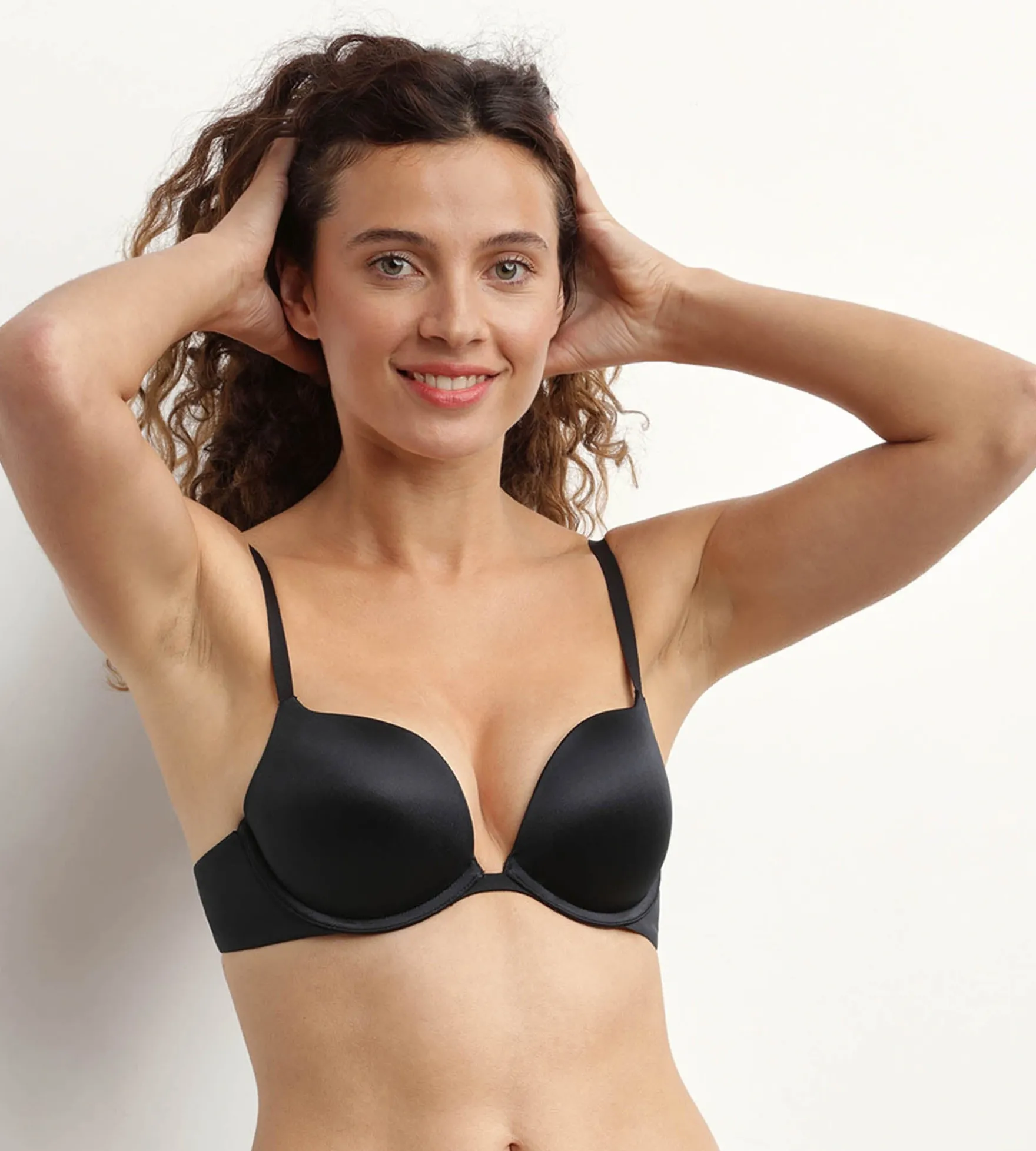 Soutien-gorge push up à armatures en microfibre Noire Dim Beyond Sexy