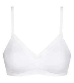 Soutien-gorge sans armature microfibre et tulle Blanc Daily Confort