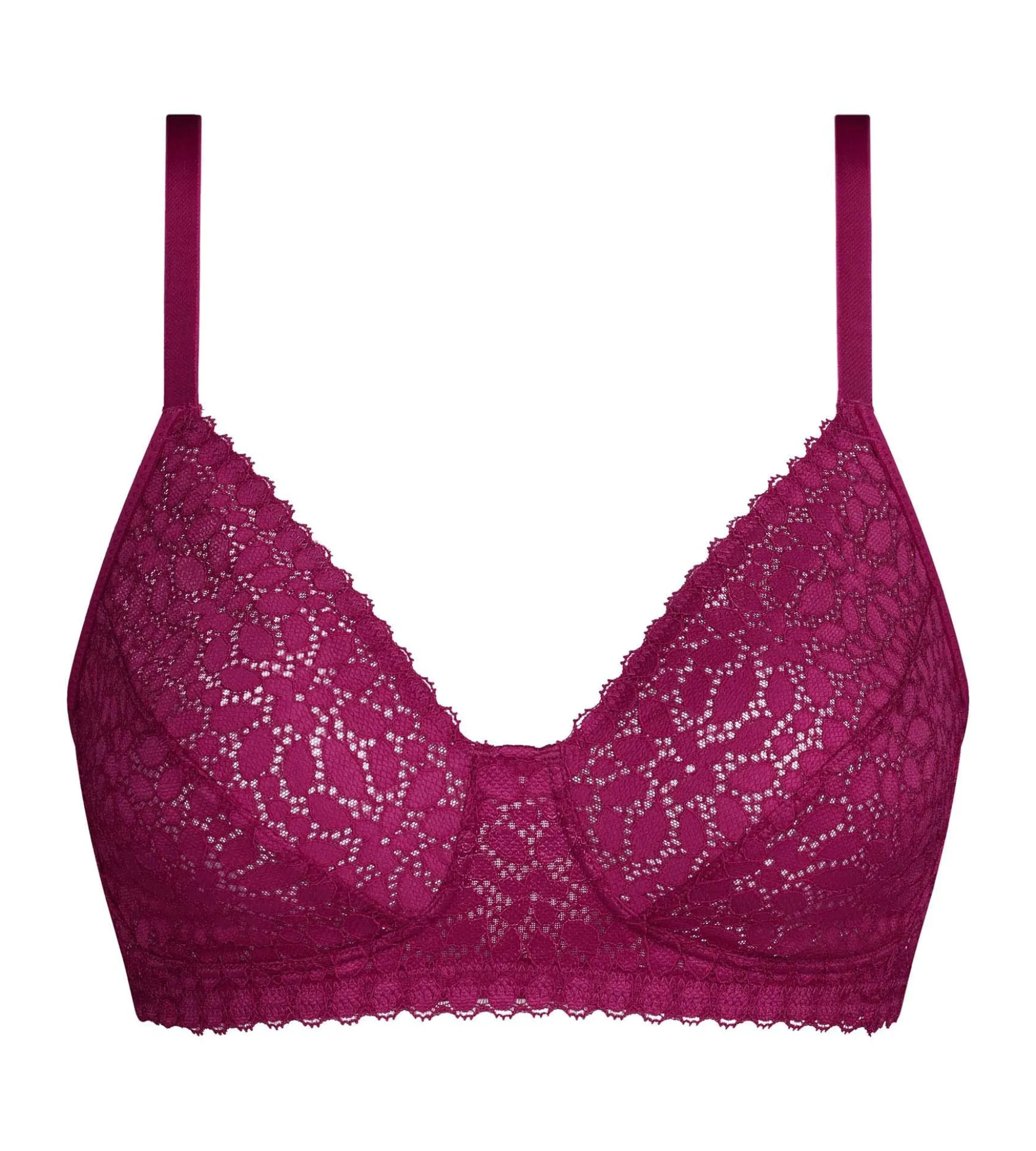 Soutien-gorge sans armatures en dentelle florale fruits rouges Daily Dentelle