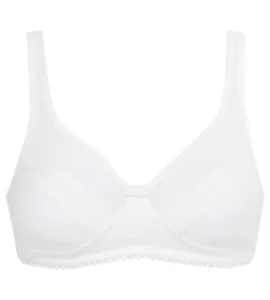Soutien-gorge sans armatures à plumetis Blanc Generous Coton Bio